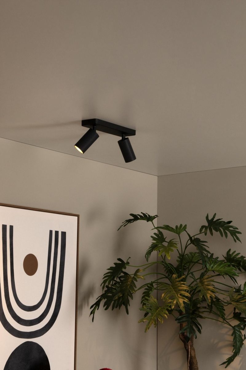 Lucide CLUBS - Stropné bodové svietidlo - 2xGU10 - Čierne